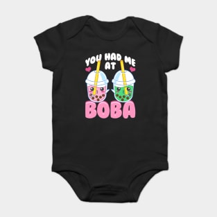 Cute You Had Me At Boba Anime Kawaii Bubble Tea Baby Bodysuit